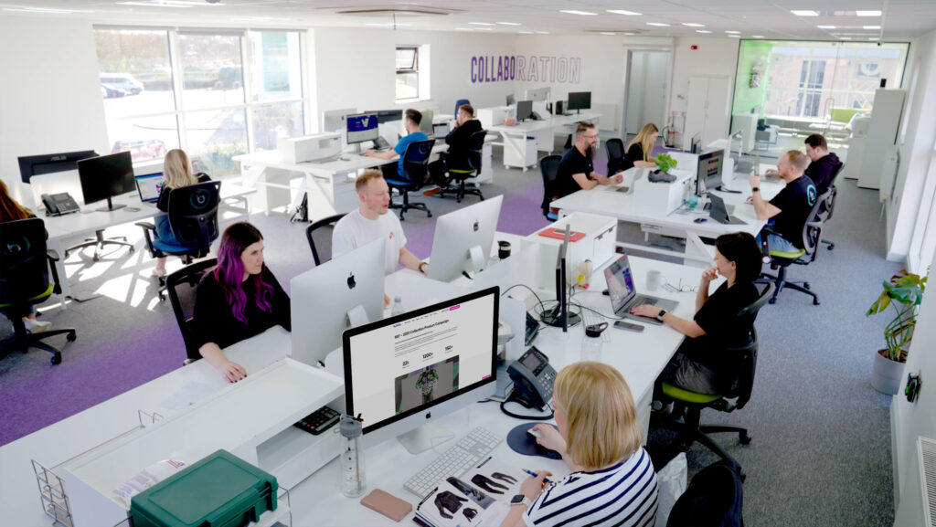 Bubble team working in the studio