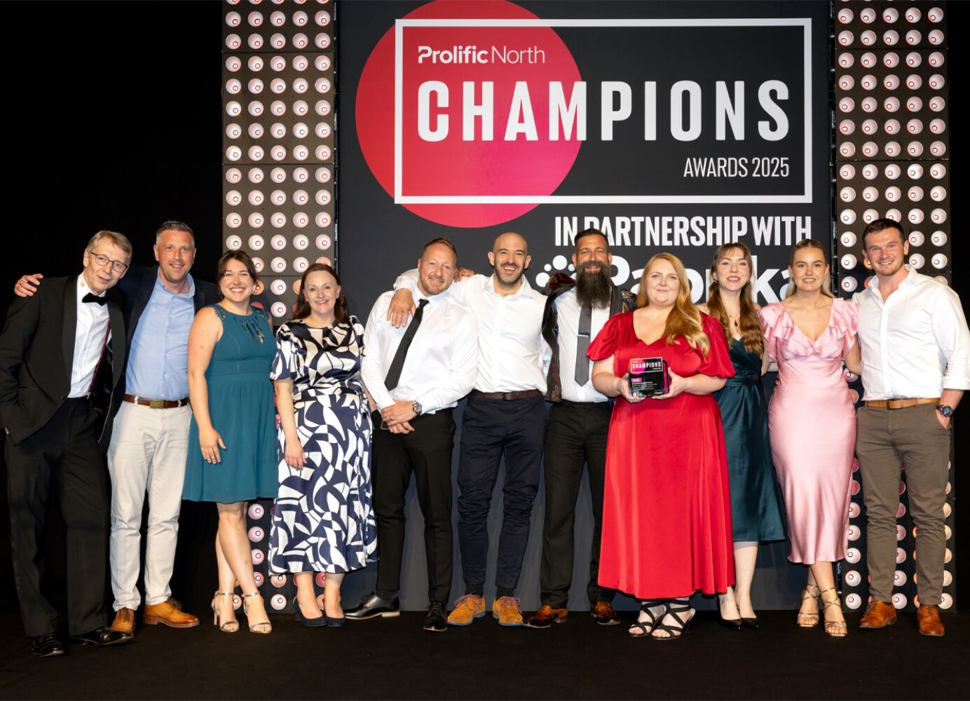 Bubble team win an award as a creative advertising agency